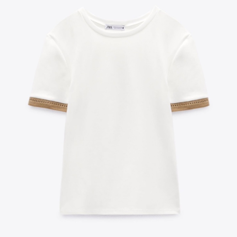 NWT ZARA contrast top